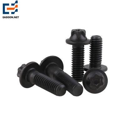 M5 M6 Carbon Steel Torx Head Flange Bolt (DIN34800) Torx Recess Bolt High Strength Carbon Steel 12 Torx Point Flange Head Bolt
