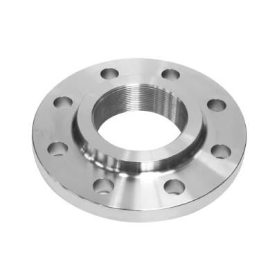 Threaded Steel Flange DN 1 1 / 2in Class 150 ASME B16.5 Standard AC ASTM A105 Carbon Steel Flange (AC) Flat Face (FP) Thread ASME B1.20.1 NPT