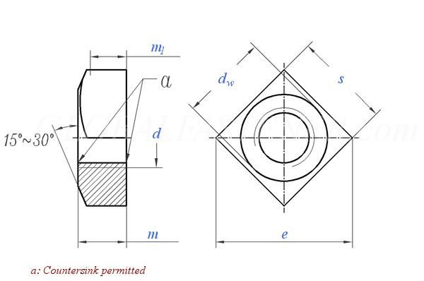 Hot DIP Galvanized DIN557 Carbon Steel Square Nuts Made in China