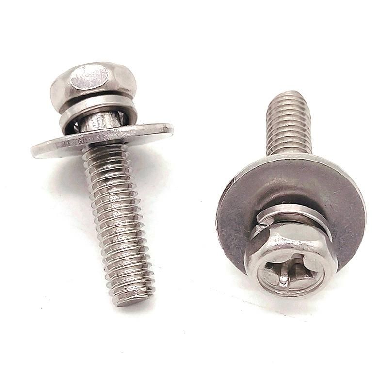 Combined Bolt / Phillips Hex Head Bolt with Nut and Washer