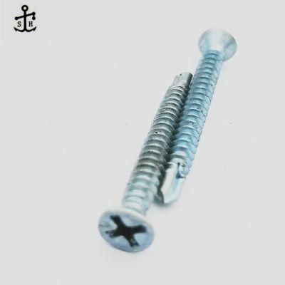 Steel Zinc Plated Cross Recessed Countersunk Head Self-Drilling Tapping Screws Made in China