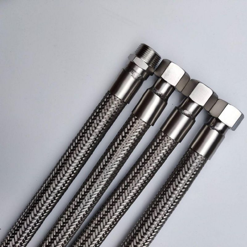Heat Resistant Flange Type Braided Reinforce Stainless Steel Hose Inner Ss Corrugated Pipe Flexible Metal Hose