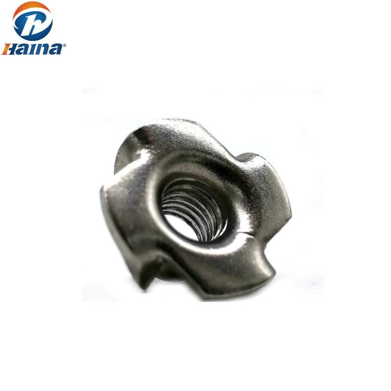Stock Stainless Steel Tee Nut with 4 Prongs