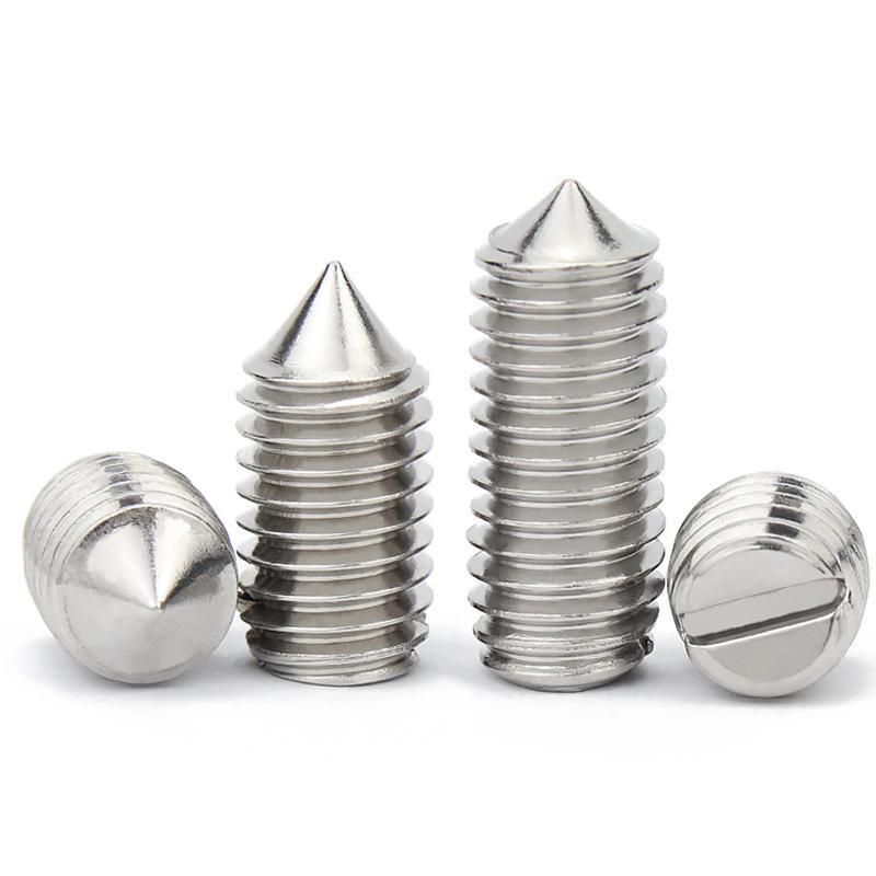 Factory Low Price Stainless Steel Slotted Set Screw with Cone Point DIN553