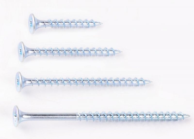Double Lead Twinfast Thread Bugle Head Clear Zinc #2 pH Drive Clear Zinc Gypsum Nail Drywall Screw