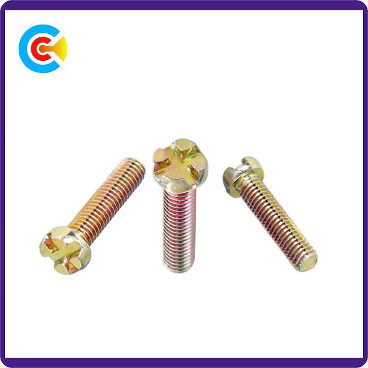 GB/DIN/JIS/ANSI Carbon-Steel/Stainless-Steel 4.8/8.8/10.9 Galvanized Cross Head Screw for Building Machinery/Industry