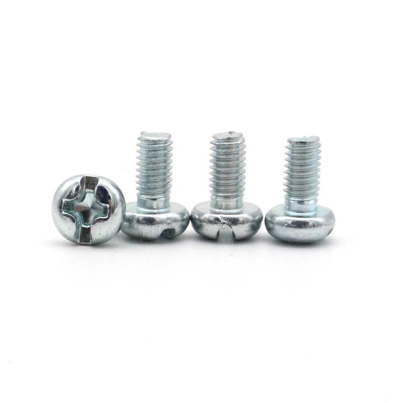 GB818 DIN7985 ANSI B18.6.3 Unc Unf Zinc Plated Slotting Pan Head Screw