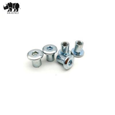 China Suppliers M8 Inner Hex Drive Furniture Nut with Collar