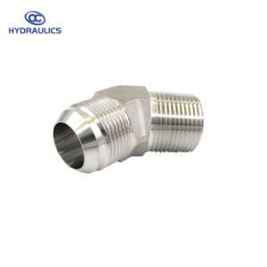2503 Series Male Jic to Male Pipe 45 Degree Elbow Hydraulic Connector (Stainless)