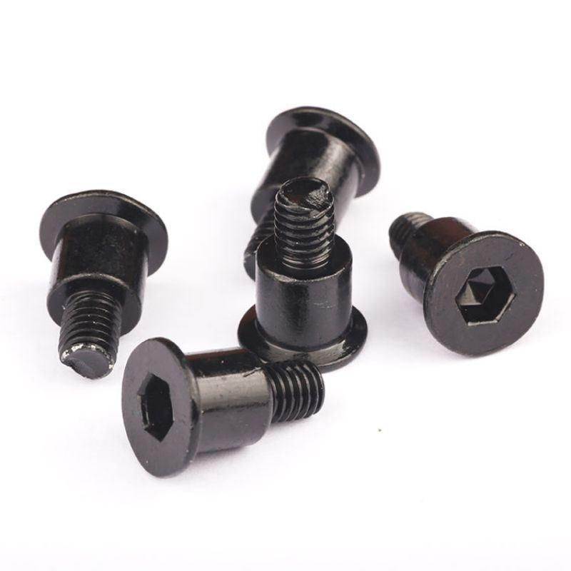 Black Zinc Plated Thin Flat Head Hexagon Socket Allen Shoulder Screws