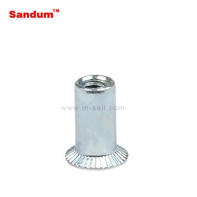 High Quality Carbon Steel Flat Body Plain Rivet Nut