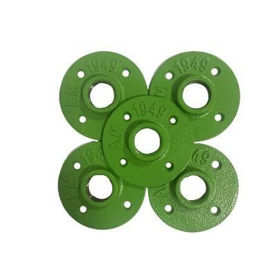 3/4inch Customized Color Malleable Iron Threaded Floor Flanges for Water Pipe Decoration Rack
