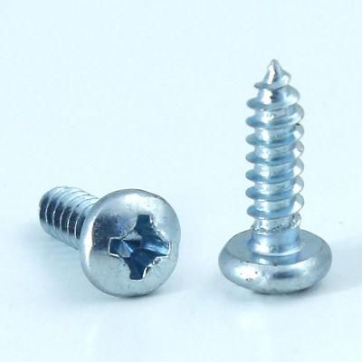 Galvanized Carbon Steel DIN 7981 Phillips Drive Pan Head Self Tapping Screws for Metal