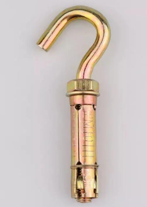Carbon Steel Yellow Color 4PCS Fix Bolt with Hook Rawl Bolt M6 M8 M10 M12 M16 M20