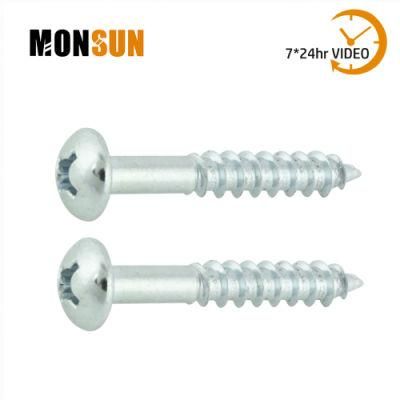 Phillips Round Head Zinc Plated Wood Screw