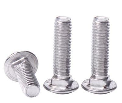 304 Stainless Steel American Carriage Bolt Flat Head Square Neck Screw 1 / 4-20 5 / 16-18 3 / 8-16 1 / 2