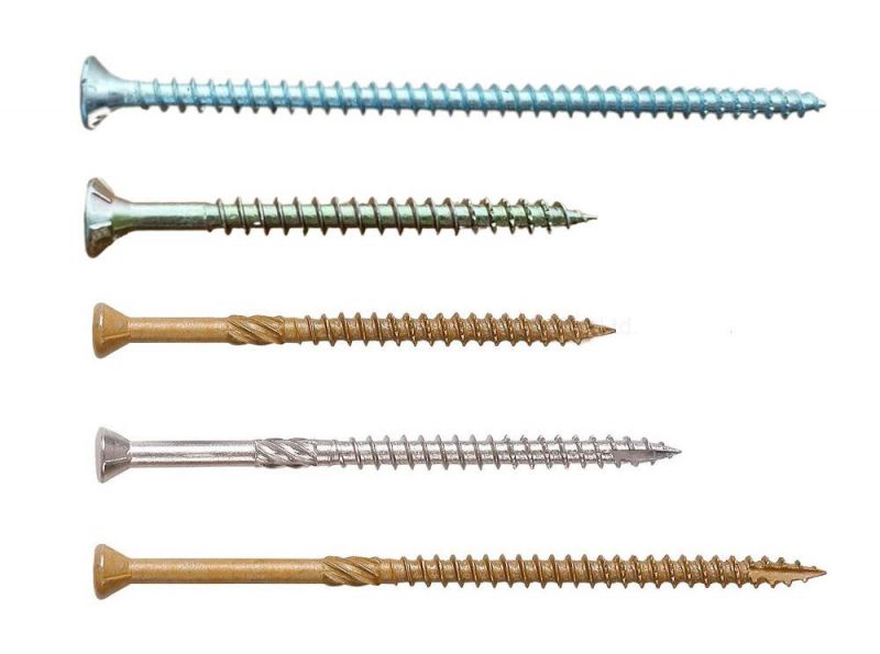 Saw Tri-Claw Chipboard Flooring Screwthread Countersunk Head Wood Screw
