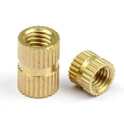 Hot Sale M 1.2 M1.6 M2 M2.5 M3 M4 M5 M6 M8 Cooper Knurled Brass Threaded Insert Nut for Plastic Injection Mould
