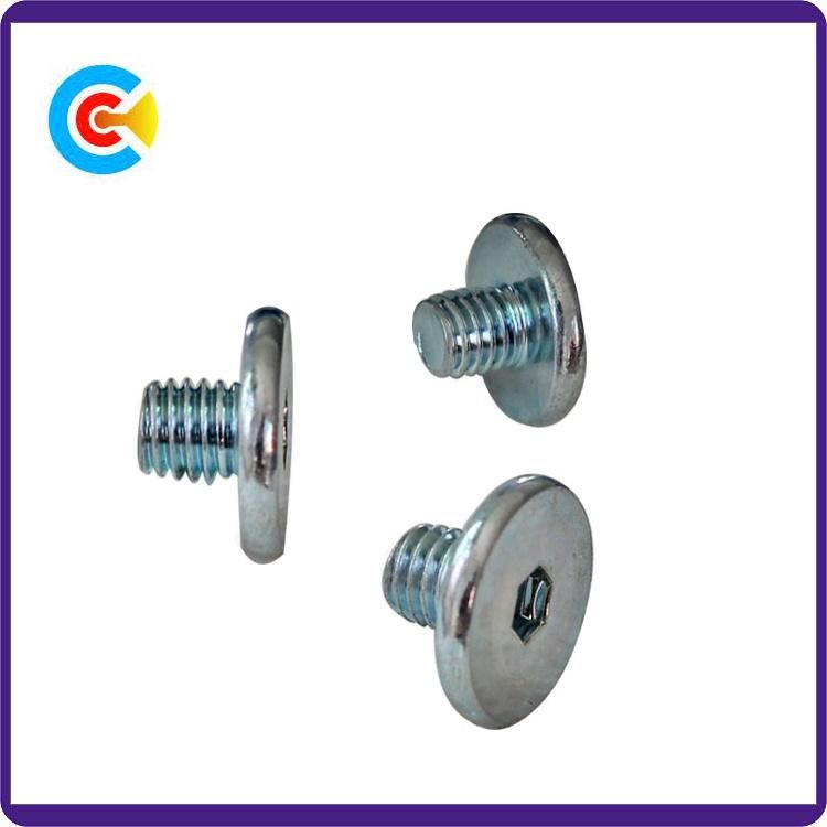GB/DIN/JIS/ANSI Carbon-Steel/Stainless-Steel 4.8/8.8/10.9 Galvanized Hexagon Button Head Screws