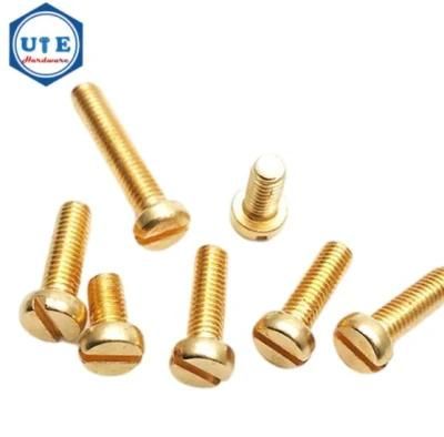 Guaranteed Round Plain Copper Machine Brass DIN 84 Cheese Head Machine Screw