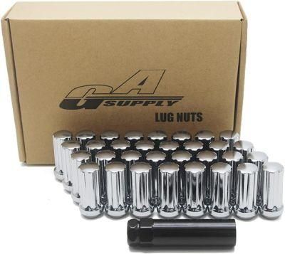 Chrome Acorn Spline 2&quot; Tall 3/4&quot; M14X2 Lug Nuts with 32PCS