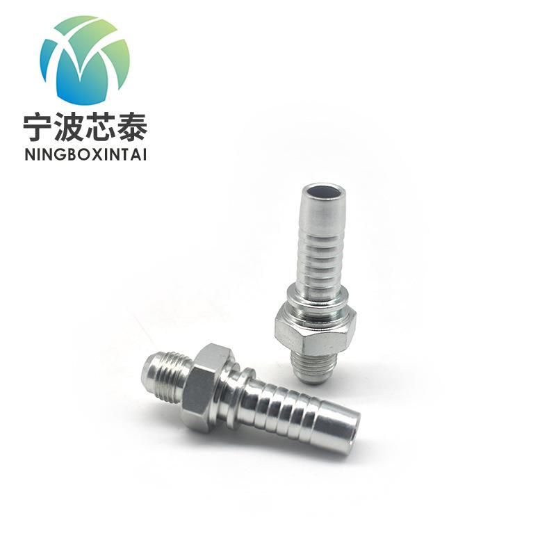 NPT Male Parker Standard Union Hydraulic Fitting Carbon Steel Ferrule Straight Through Middle Joint Hydraulic Double Ferrule Joint
