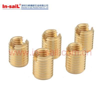 Brass Ensat 302 Slotted Self-Tapping Inserts Nut