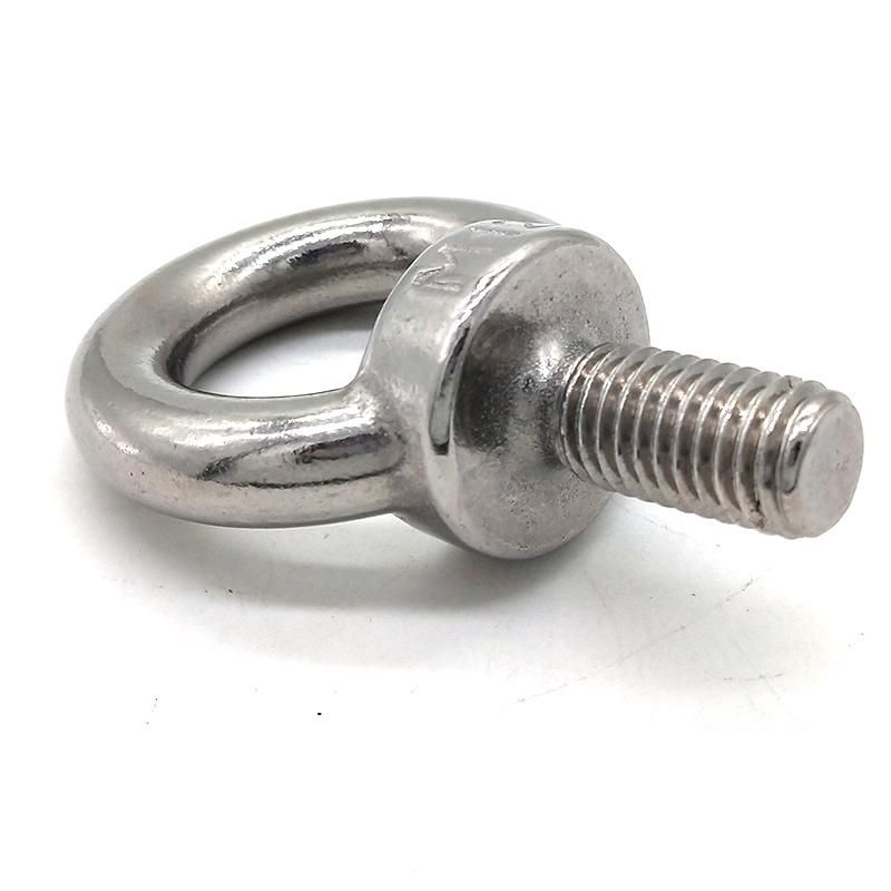 China Forged DIN580 M8 Stainless Steel Eye Bolt with Plain Oval Swivel Eyebolt