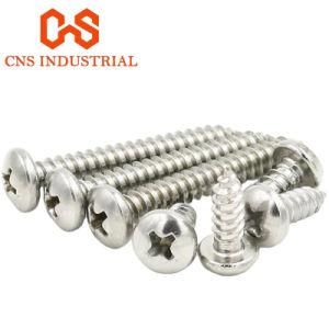 304 316 Stainless Steel Cross Groove Pan Head Self Tapping Screw