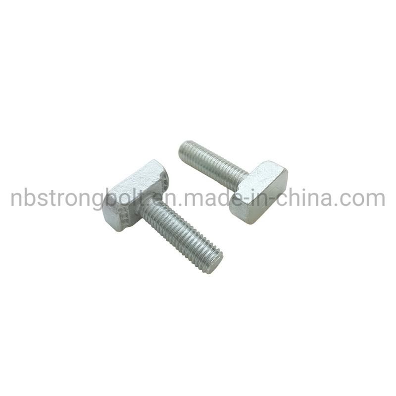 Customized T Head Bolt Galvanized Carbon Steel Zinc Plated
