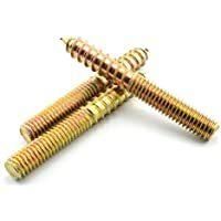 Yellow Zinc Plated Steel Double Head Hanger Bolt