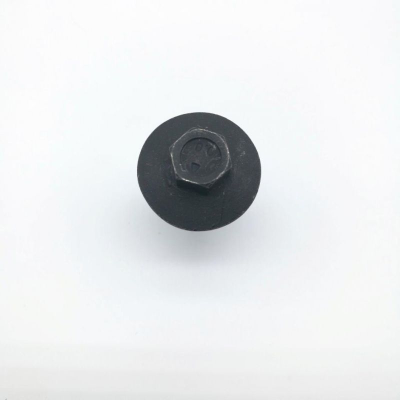 Black Finish Hex Flange Head Bolts with Dog Point