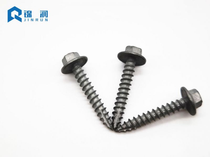Dacromet Hex Flange Self Tapping Screw Cut Thread