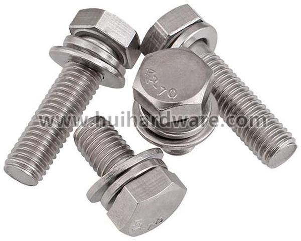 Stainless Steel A2-70 Hex Head Combined Assembly Sem Screws