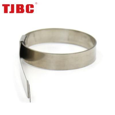 W1 Galvanized Zinc Plated Steel Adjustable Throbbing Wire Hose Clamp, Air Hose Band Clamp, Clamping Range 102mm