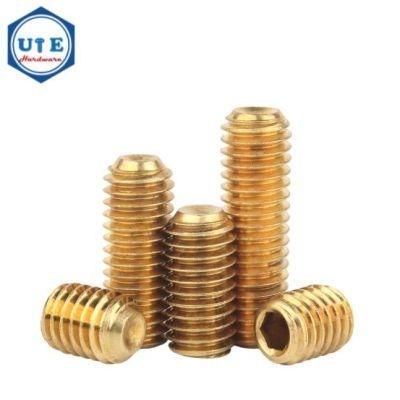 DIN 916 Allen Grub Set Screw M3 M4 M5 M6 M8 M10 DIN916 Hexagon Socket Brass Set Screws with Cup Point