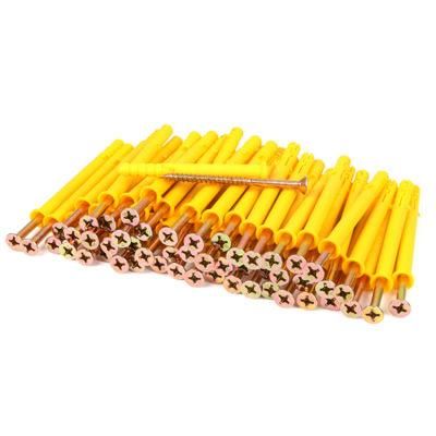 M6 M8 Insulation Nylon Grabber Concrete Fasteners PP Material Dowels Fixing Expansion Wall Plug Plastic Anchors with Screws