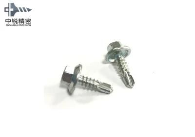 Roofing Screw St Type Bsd for Wood with EPDM Washer Size 4.8X19mm Zinc Plated DIN7504K Self Drilling Screw