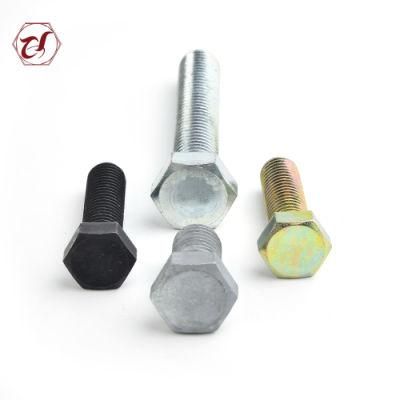 DIN933 Full Thread Yellow Zinc Plated Hex Bolt/DIN931 Hex Bolt/Black Bolt/HDG Bolt