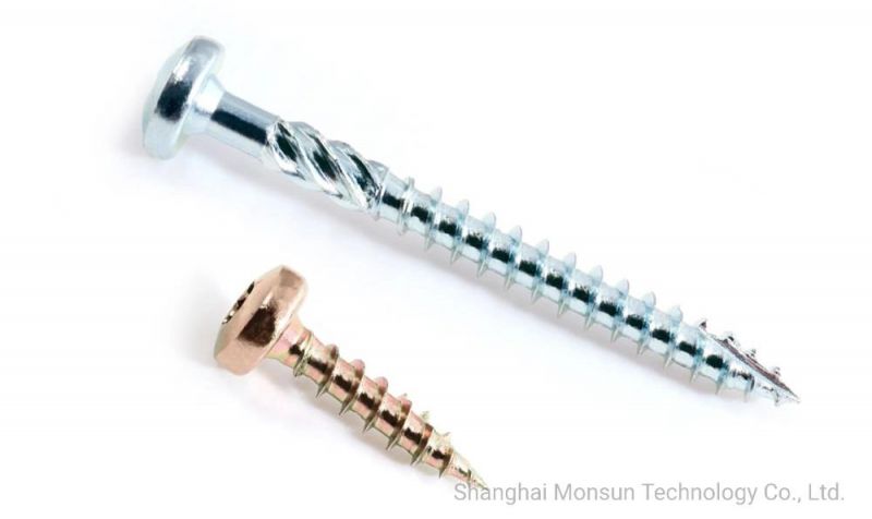#6 Phillips & Square Drive Black & Yellow & Bright Pan Head Type 17 Auger Point Face Framing Screws