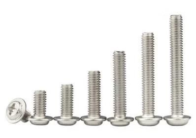 M16-M18 Nickel Plated Cross Screw with Cushion Screw Bolt Machine Wire Pan Head Screw with Cushion