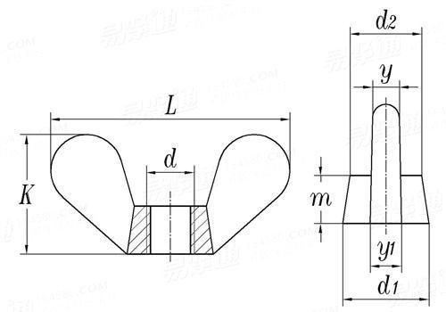 Ss SUS304 Stainless Steel Wing Nuts DIN 315 M4-M24 Made in China
