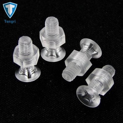 PA66 Peek POM PC PVC Plastic Screw Countersunk Cross Nylon Screw with Transparent High Temperature Resistance