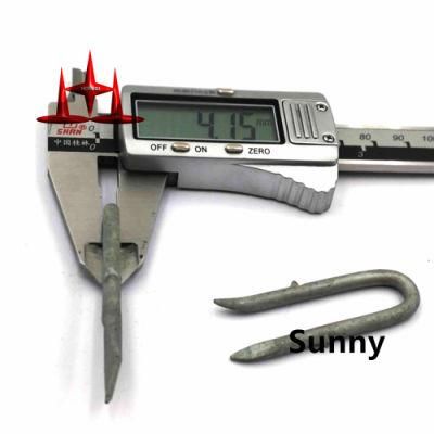 40mm X 8 Gauge Fence Staples with Barbed Shank for Fencing
