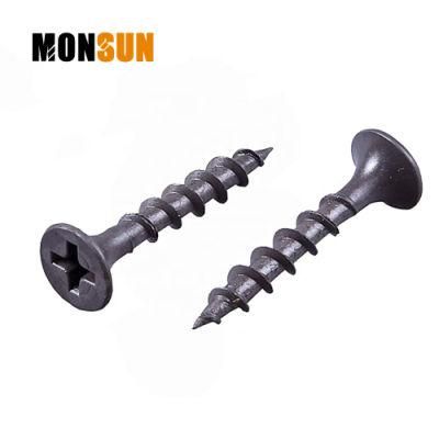 Carbon Steel #10 Black Phosphate Phillips Drive Bugle Head Drywall Screw/Laminate Screws for Plasterboard on Timber Supports