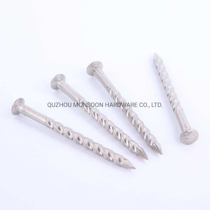 Stainless Steel Flat Head Barbed Shank Clout Nails