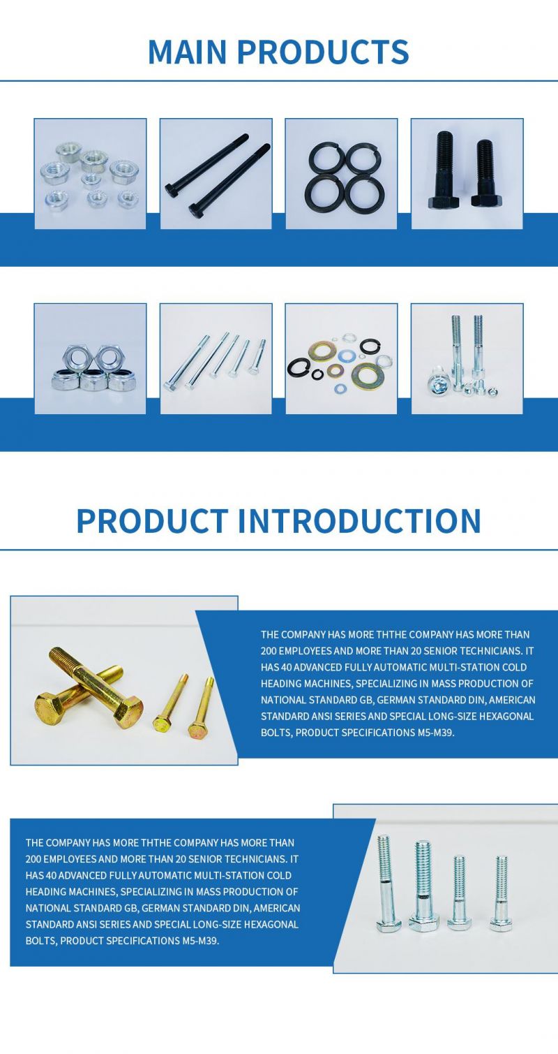 DIN-912 8.8 10.9 Carbon Steel Hexagon Full Thread High Strength Bolts Chs Galvanized Bolts