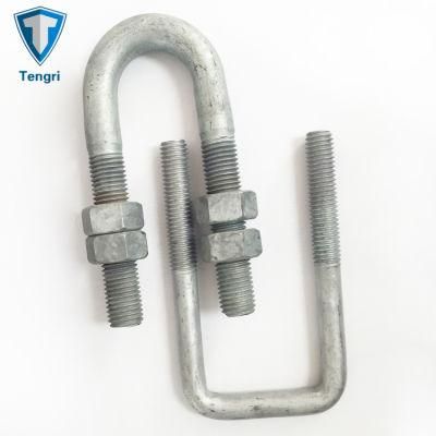 High Strength HDG U-Bolt Pipe Clamp with Nuts Washers