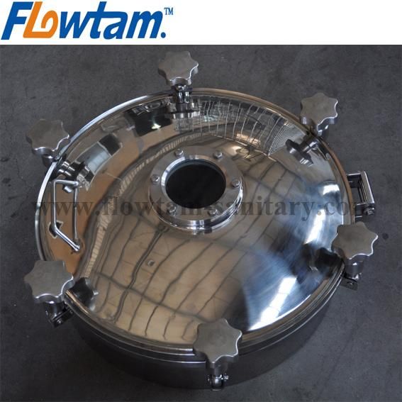 Sanitation Inox Tank Manhole Cover Door Manway with Flange Sight Glass