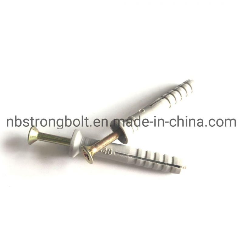 Nylon Hammer Drive Fixing Anchor Screw with Yzp